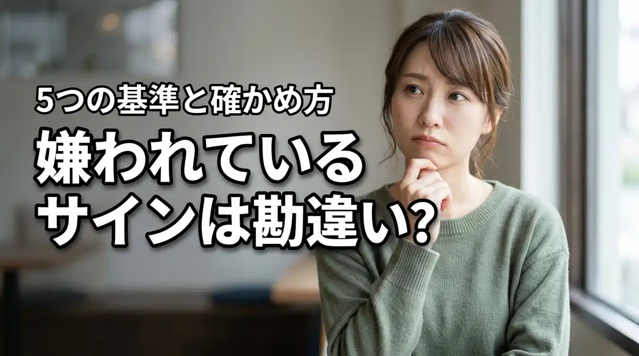 【嫌われているサイン】は思い過ごし？客観的な5つの基準と自然な確かめ方