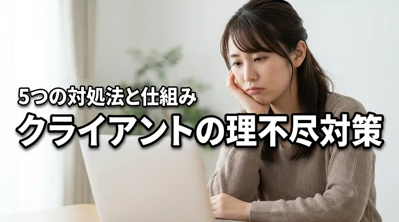 クライアントの理不尽な要求に疲れた人必見！5つの対処法とトラブルを防ぐ仕組み