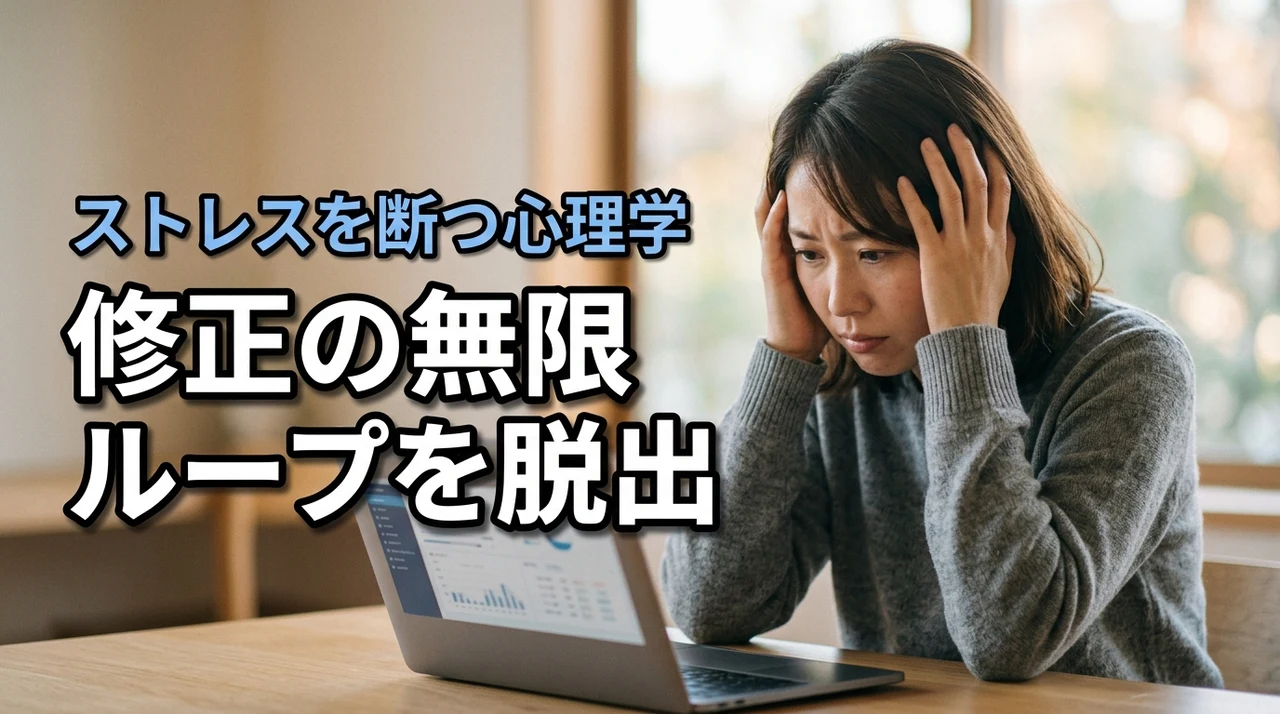 修正の無限ループが終わらないのはなぜ？重いストレスを断ち切る心理学的アプローチ