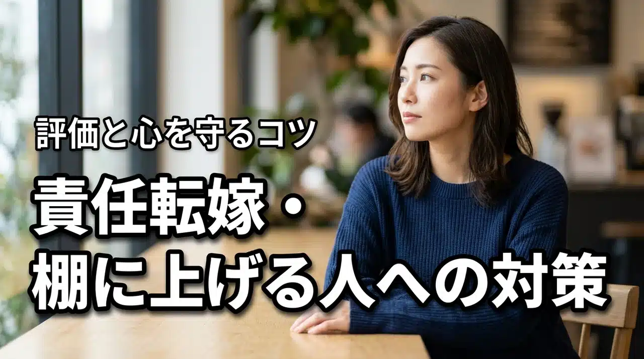 職場で責任転嫁し自分を棚に上げる人に疲れたら？評価を守りストレスを減らす対処法