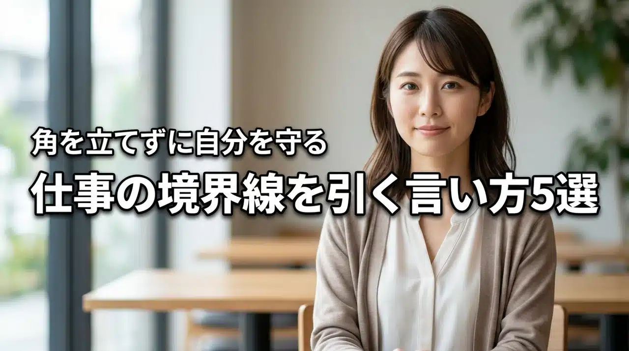 仕事で境界線を引く言い方5選！角を立てずに自分を守りストレスをゼロにする方法