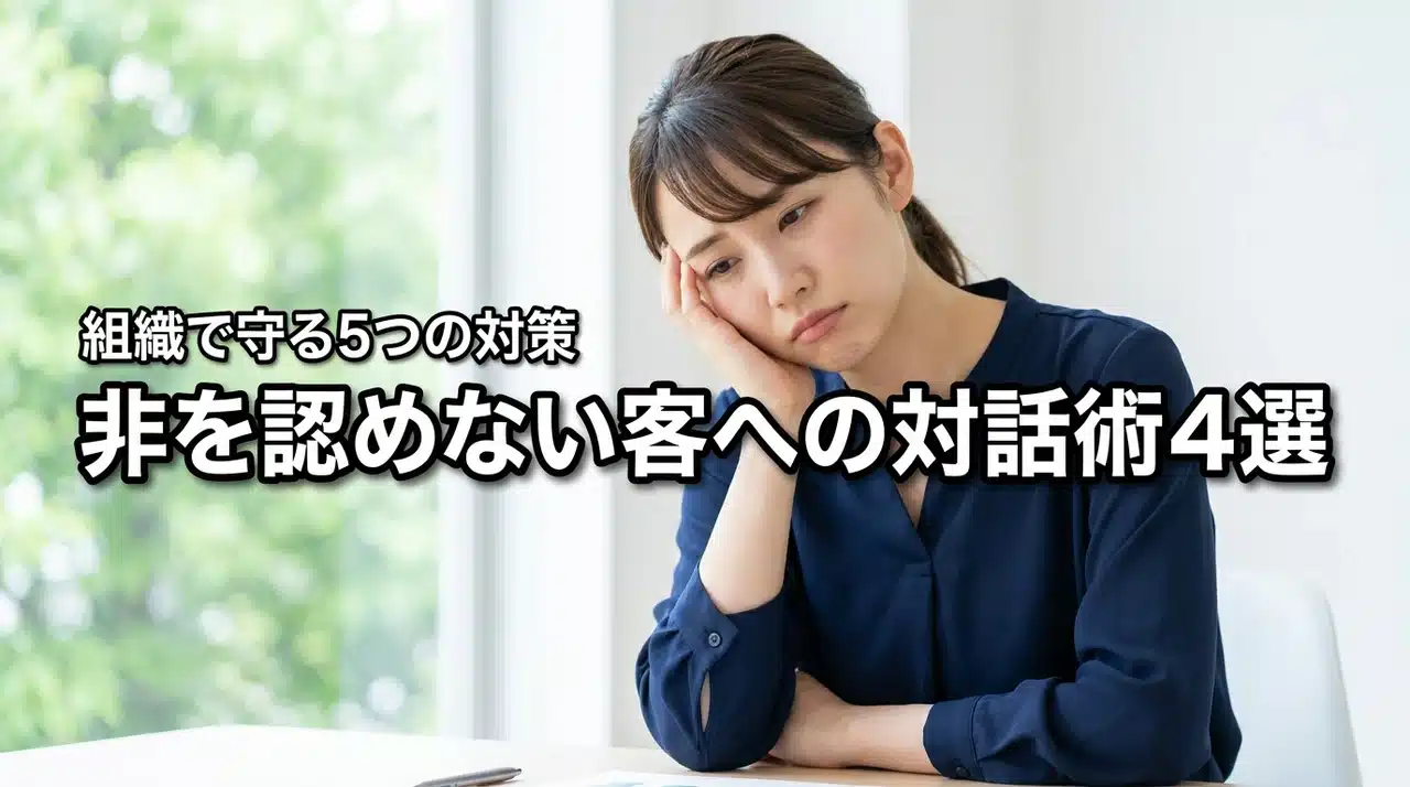 自分の非を認めない客への対応で疲労困憊…心を軽くする4つの対話術と5つの組織対策