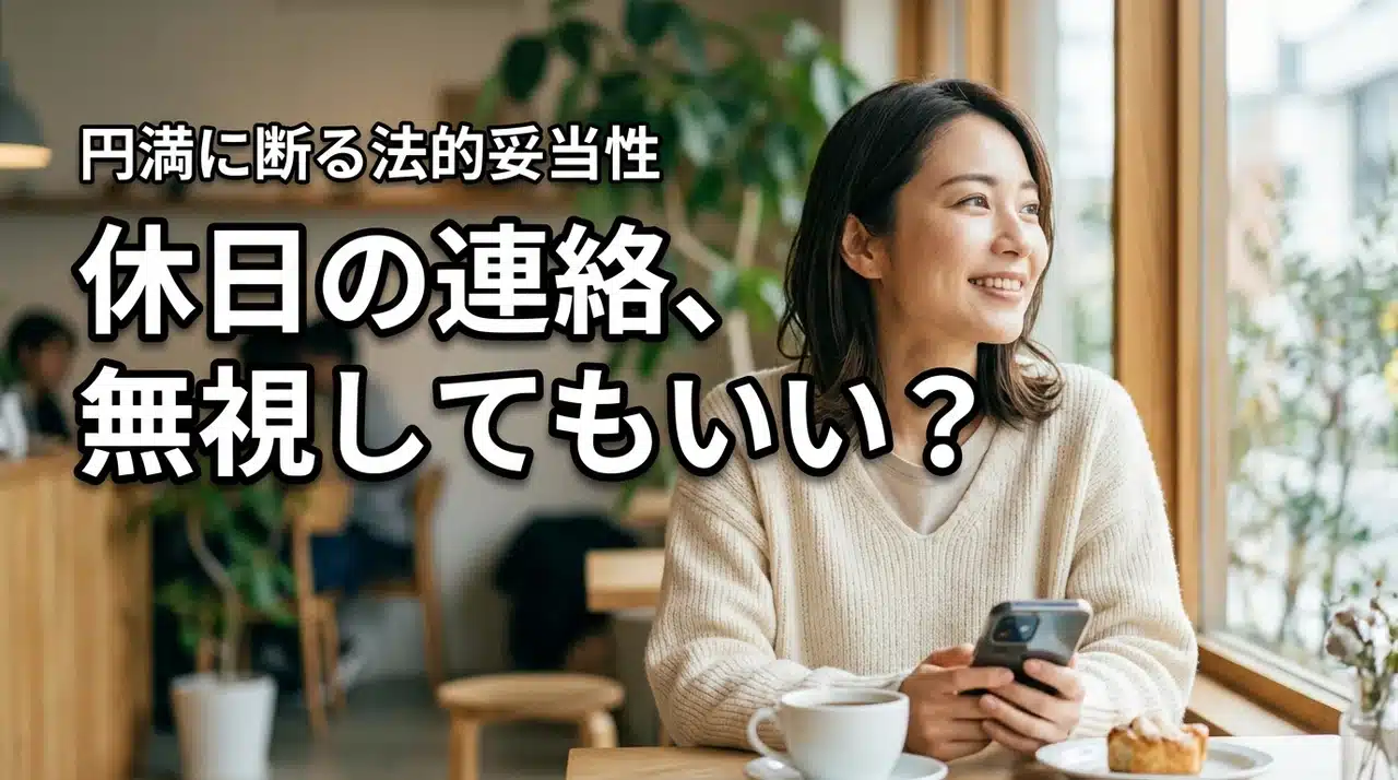 休日に連絡してくるクライアントを無視してもいい？法的妥当性と角を立てない拒否術