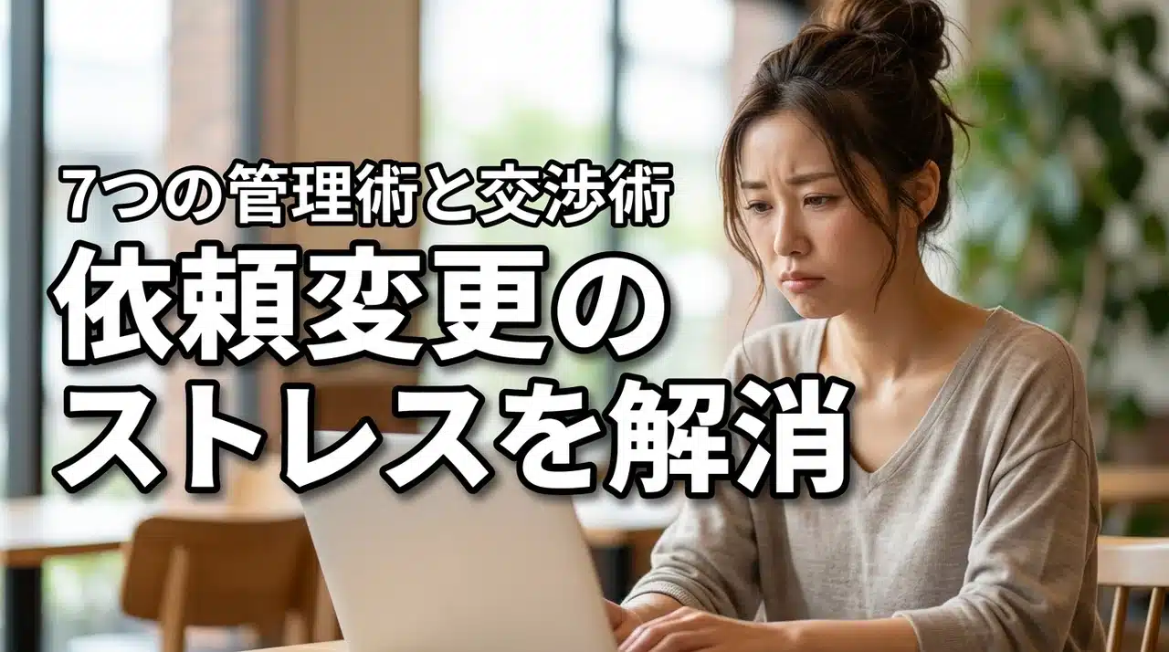 依頼内容がコロコロ変わるストレスを解消！7つの管理術と実務的な交渉術で自分を守る