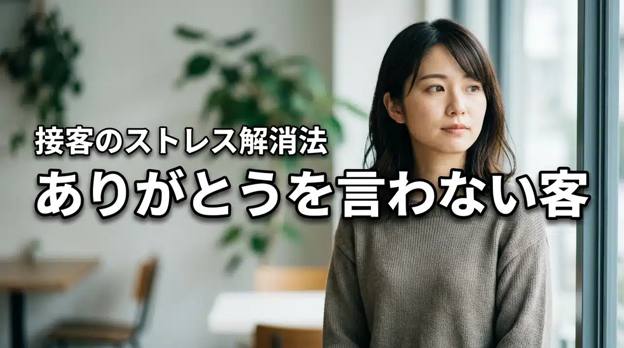 ありがとうございますと言わない客にモヤモヤする方へ！接客のストレス解消法