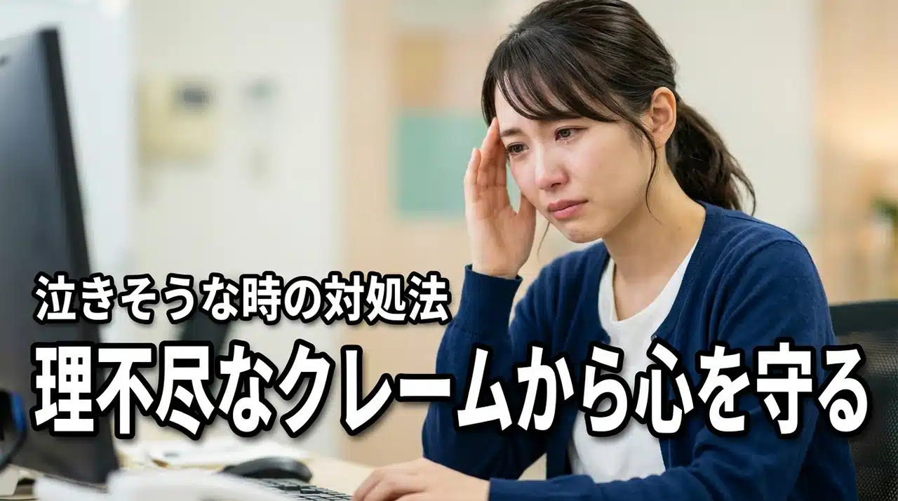 理不尽なクレームで泣きそう…辛い自分を責めないで!心を守る具体的な対処法とは