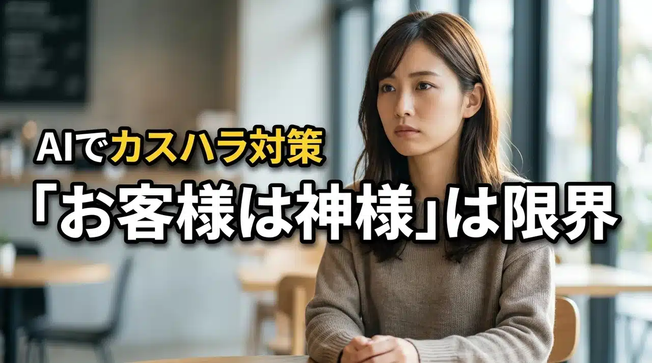 【警告】「お客様は神様」は時代遅れで限界！カスハラ対策とAI活用で経営を守る