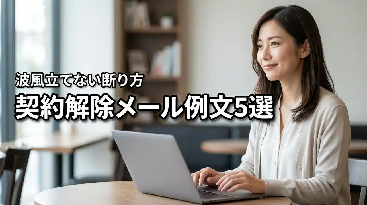 契約解除メールの例文5選！相手と波風立てない断り方のマナーや言い換え表現を解説