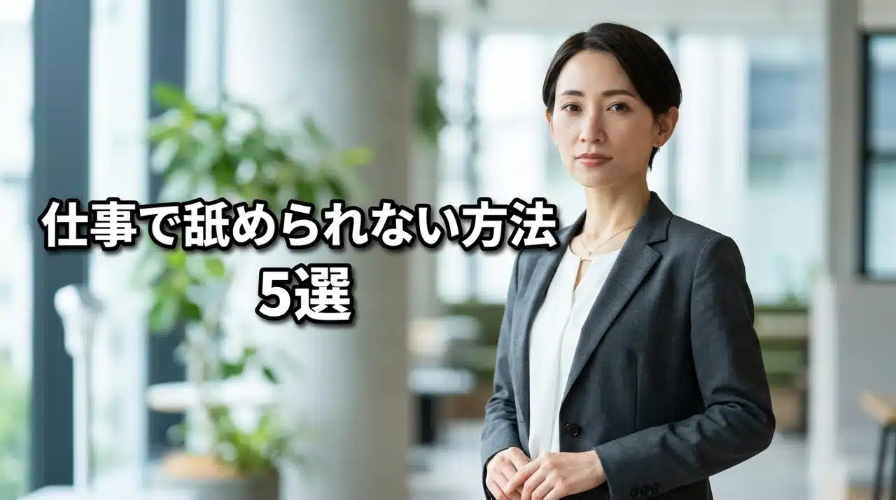 仕事で舐められない方法5選！職場で一目置かれる毅然とした態度を作るコツ