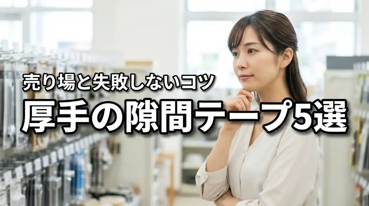 隙間テープの厚手はホームセンターのどこで売ってる？おすすめ5選と失敗しない選び方