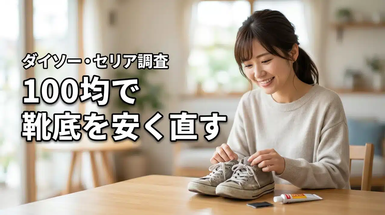 靴底の補修材は100均のどこで売ってる？セリアやダイソーで安く直す方法と売り場調査