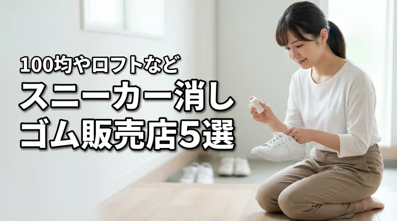スニーカークリーナーの消しゴムはどこで売ってる？100均やロフトなど販売店5選