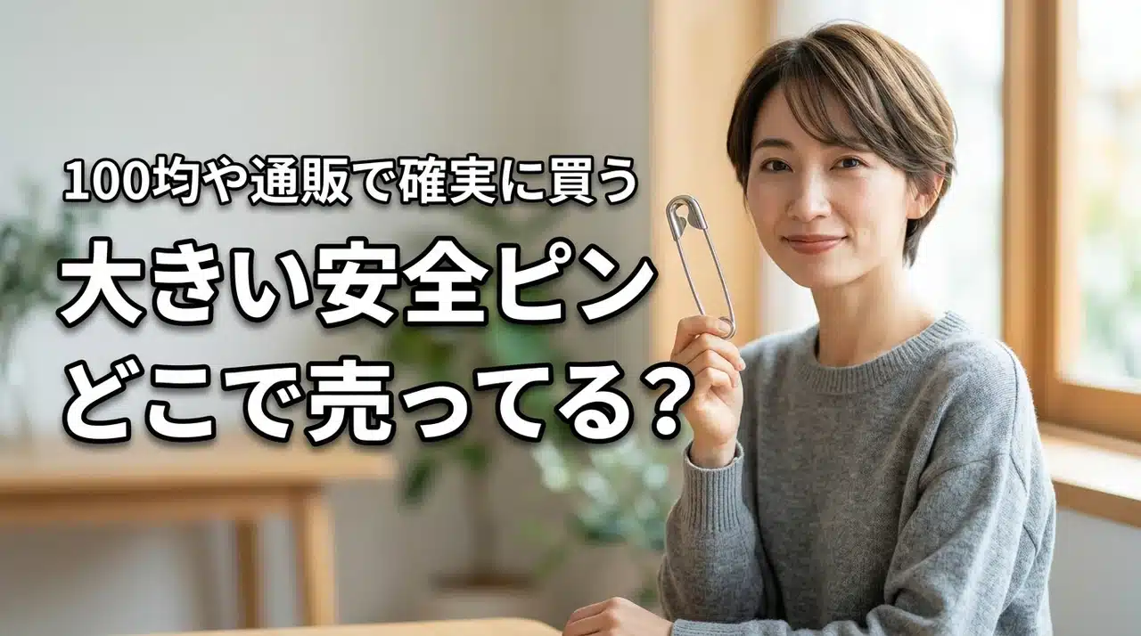 【結論】安全ピンの大きいサイズはどこで売ってる？ダイソーや通販など確実に買う方法