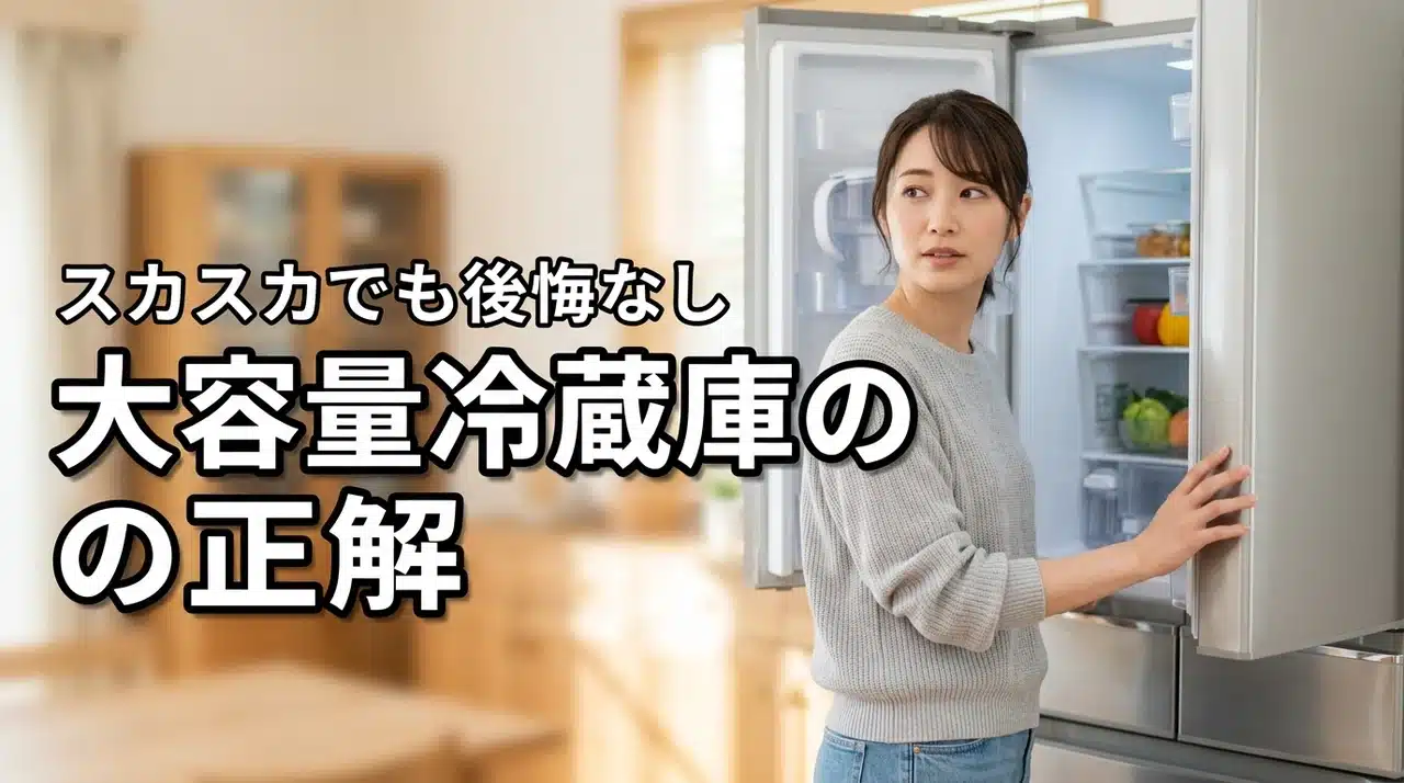 スカスカの大容量冷蔵庫は買わなきゃよかった？実は利点も多い活用術と選び方の正解