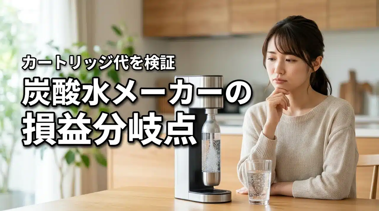 炭酸水メーカーはカートリッジ高いから買わなきゃよかった？損益分岐点でコスパを検証