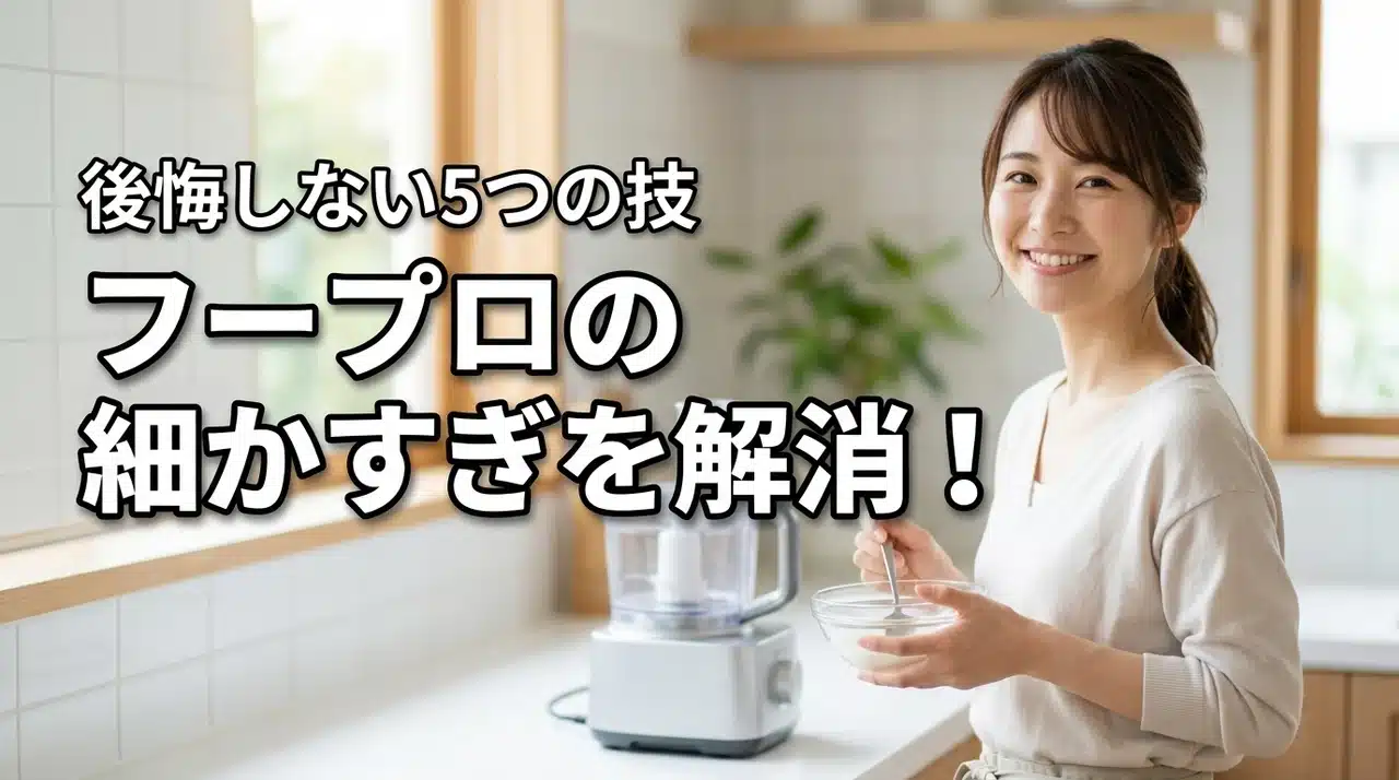 フードプロセッサーで細かくなりすぎる悩みを解消！買わなきゃよかったを防ぐ5つの技