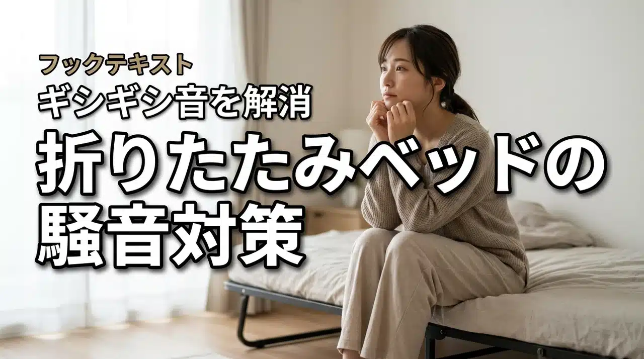 折りたたみベッドがギシギシうるさい！買わなきゃよかったと嘆く前に試すべき解消法