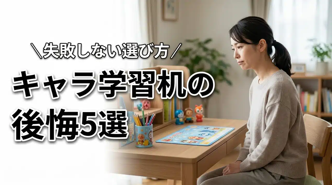 学習机にキャラクターは後悔する？買わなきゃよかった理由5選と失敗しない選び方