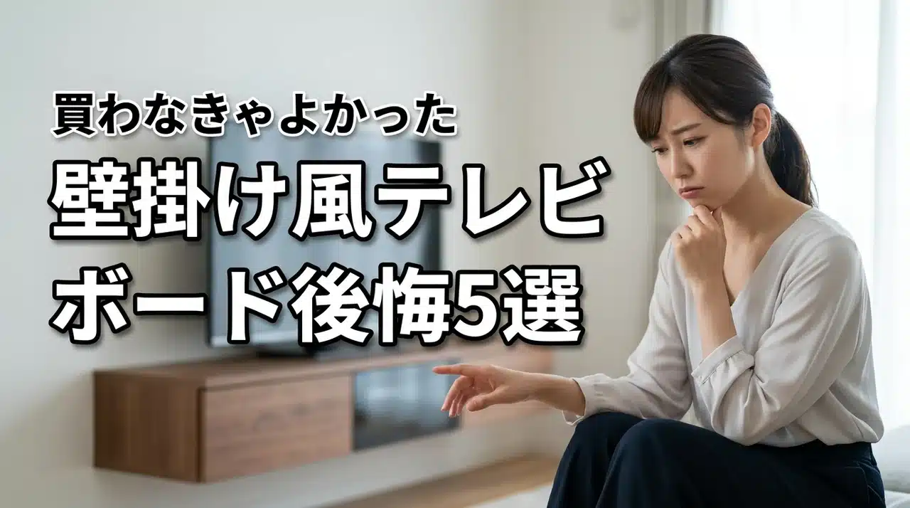 【壁掛け風】テレビボードで後悔した5つのデメリット！買わなきゃよかった失敗例