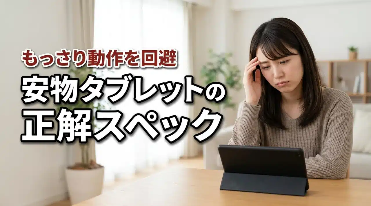 買わなきゃよかった！安物タブレットでもっさり動作を避ける正解のスペックを公開