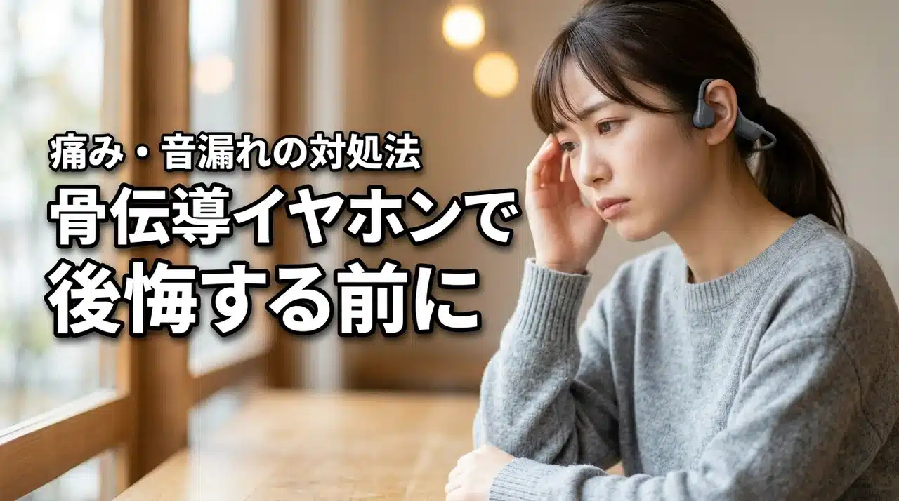骨伝導イヤホンで音漏れするし耳が痛い…買わなきゃよかったと後悔する前の対処法