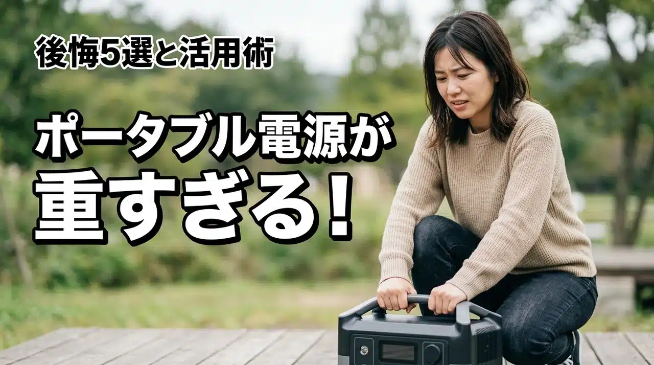 ポータブル電源が重すぎる!買わなきゃよかったと後悔する5つの理由と活用術