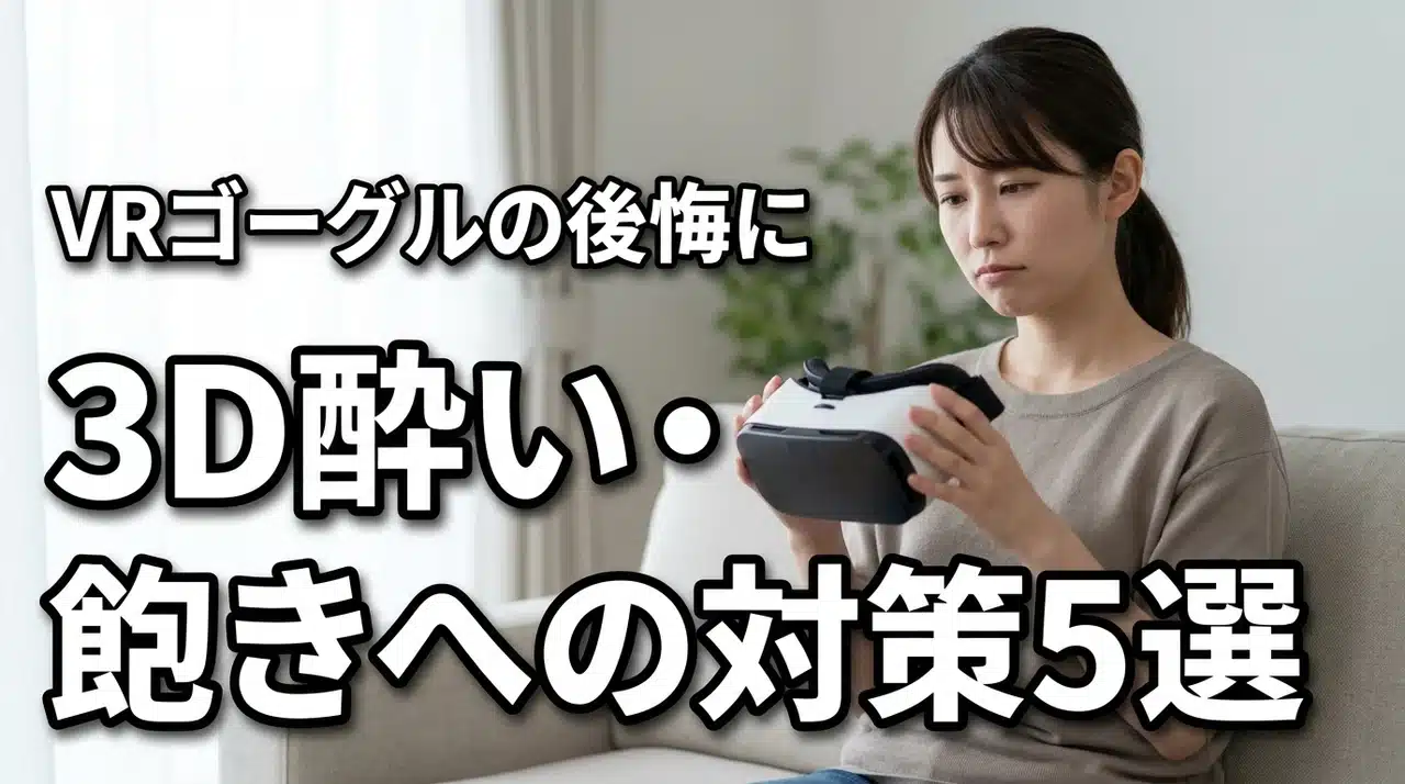 VRゴーグルで3D酔いして飽きた?買わなきゃよかった後悔を消す5つの対策