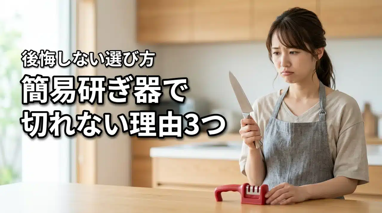 簡易的な包丁研ぎ器で切れ味戻らない理由3つ！買わなきゃよかったと後悔しない選び方