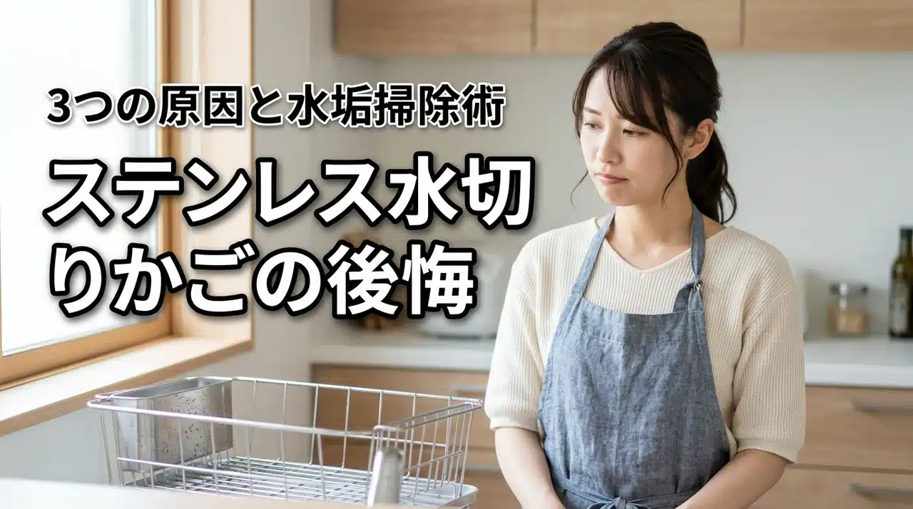 ステンレスの水切りかごは水垢だらけで買わなきゃよかった？原因3つと掃除術