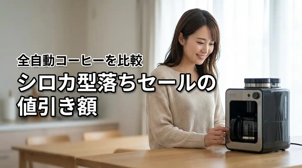 シロカのアウトレット・型落ちセールの値引き額！全自動コーヒーメーカー価格を比較
