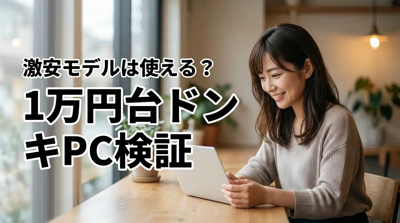 ドンキの1万円台激安ノートPC（ジブン専用PC）は使える？スペック検証