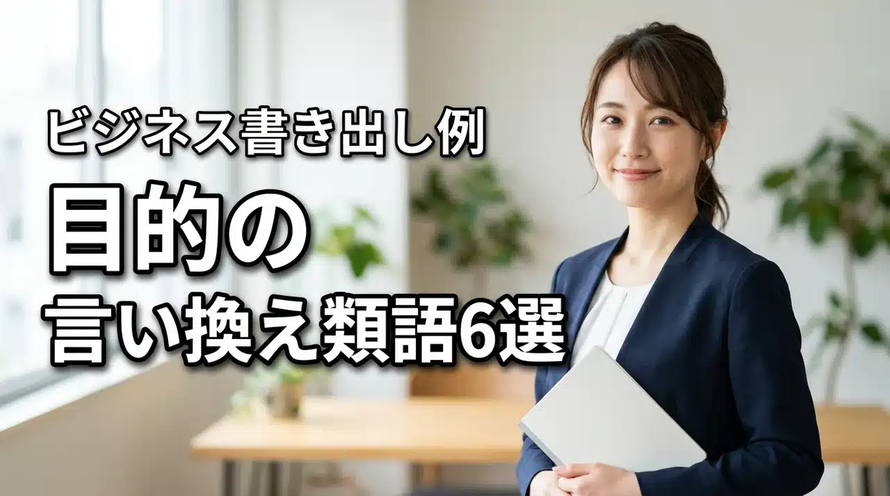 目的と言い換えの類語6選！目標との使い分けやビジネスで使える書き出し例