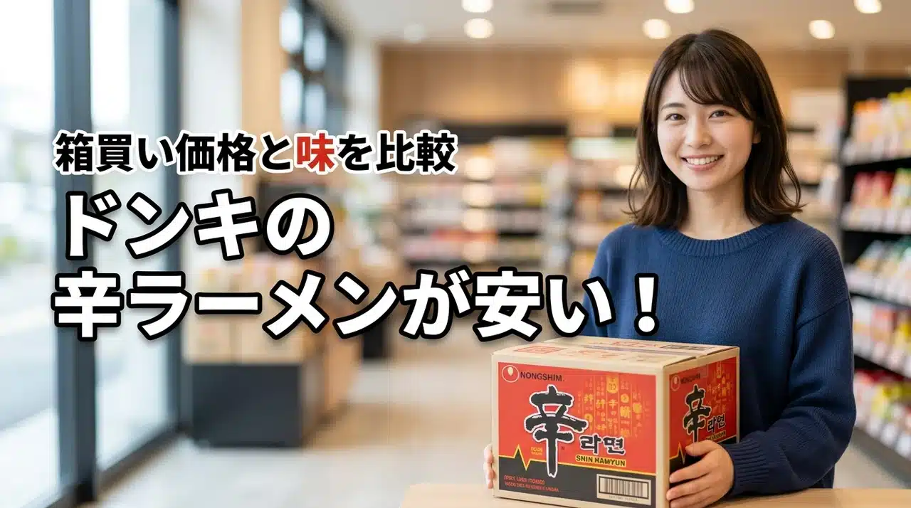 ドンキの辛ラーメンが安い！箱買いの価格とブラック・キムチ味