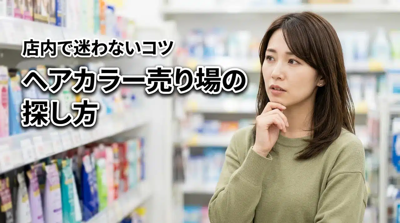 ヘアカラーコーナーの売り場が見当たらない！実店舗で迷わず見つけるための探し方