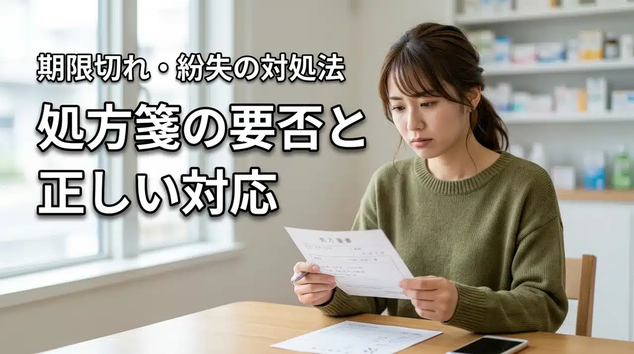 処方箋（処方状）の要否について正解はこれ！期限切れや紛失時の正しい対応と活用法