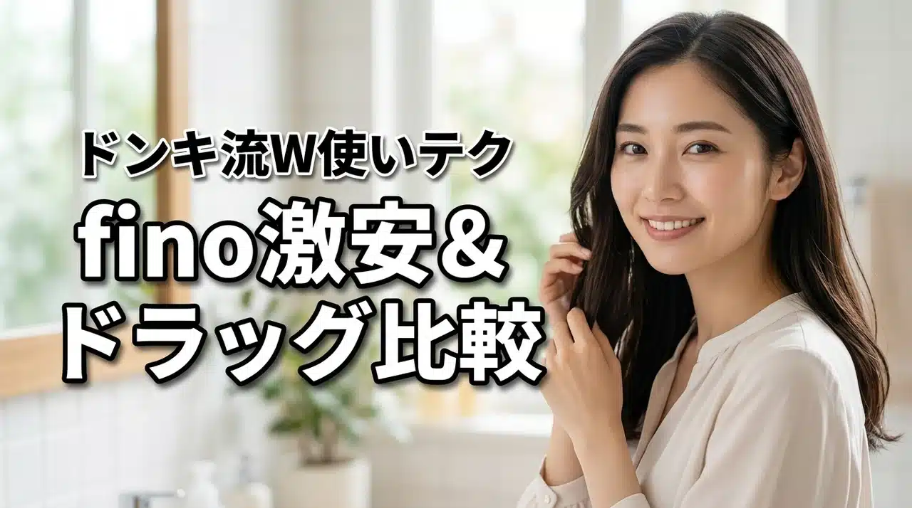 finoフィノ激安価格＆ドラッグストア比較！ドンキ流ヘアオイルとのダブル使いテク