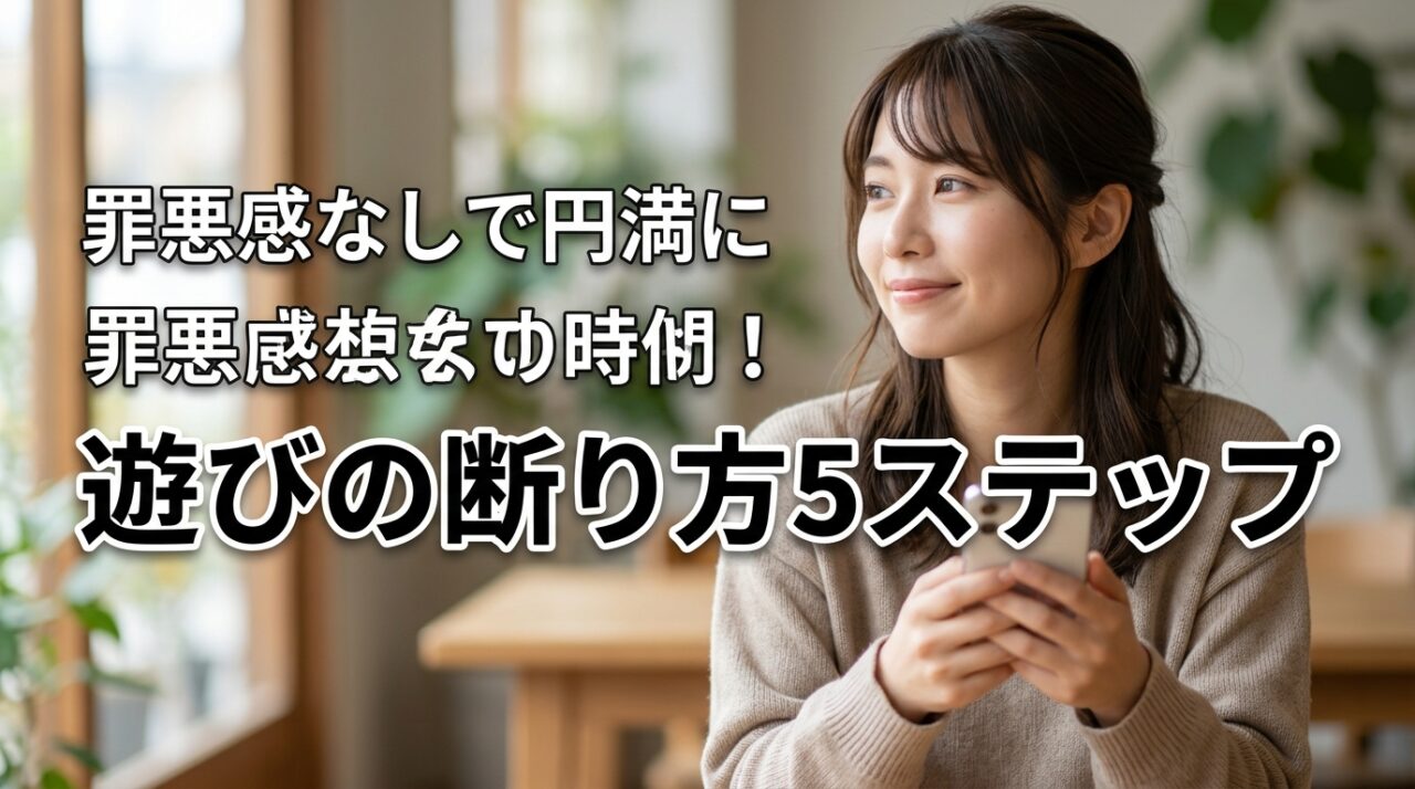 遊びの誘いの断り方で罪悪感を減らす5ステップ！相手を傷つけない伝え方