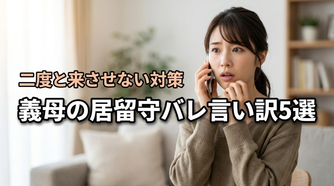義母のアポなし訪問で居留守がバレた時の言い訳5選！二度と来させない対策