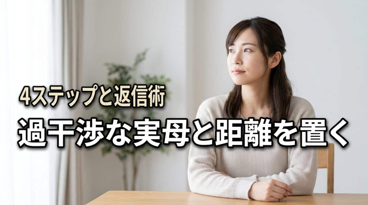 大人になっても実母の過干渉が辛い…距離を置きたい時の4ステップと返信フレーズ