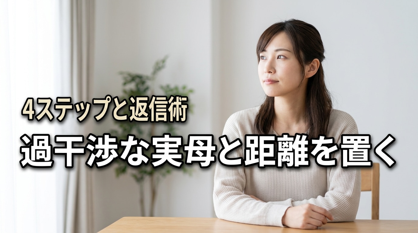 大人になっても実母の過干渉が辛い…距離を置きたい時の4ステップと返信フレーズ