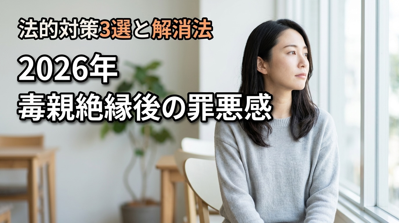 毒親と絶縁したその後の罪悪感を和らげる4つの方法と法的な対策3選