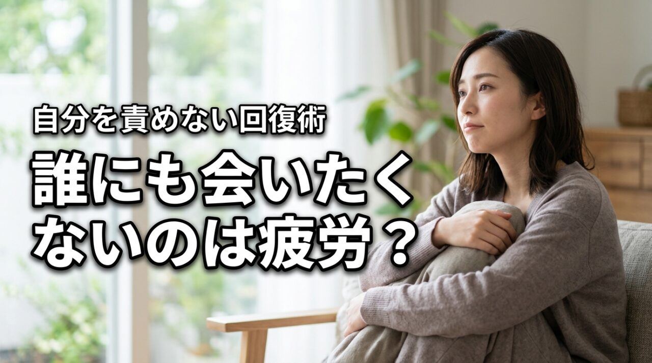 休みの日は誰にも会いたくないのは疲労が原因？自分を責めずに回復するコツ