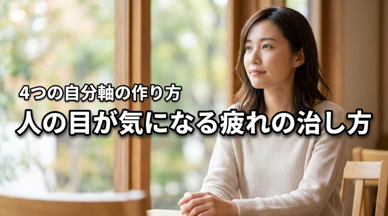 人の目が気になるせいで疲れた毎日を変える治し方｜自分軸を作る4つの即効対処法