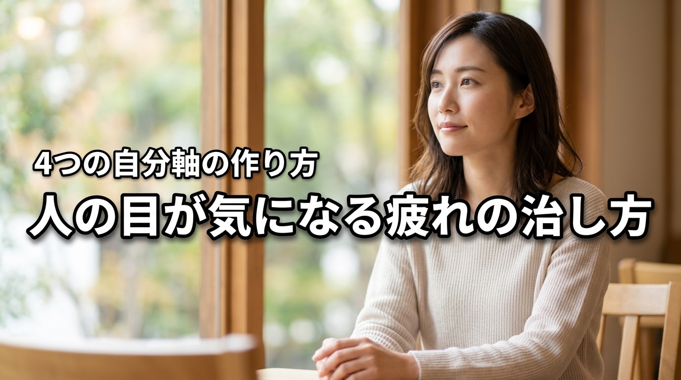 人の目が気になるせいで疲れた毎日を変える治し方｜自分軸を作る4つの即効対処法