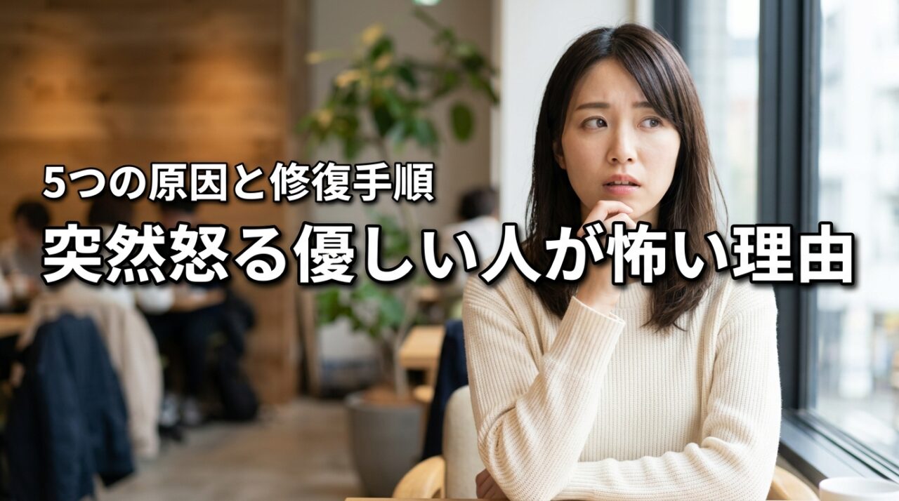 優しい人が突然怒るのが怖い理由とは？心理的な5つの原因と関係を修復する手順