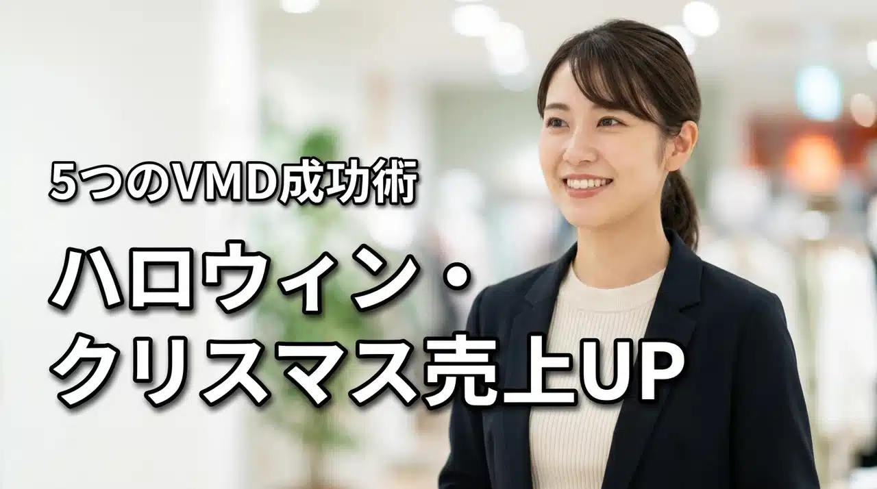 ハロウィン・クリスマス時期の特設コーナーを成功させる5つのVMDと売上UP術（記事のアイキャッチ画像）