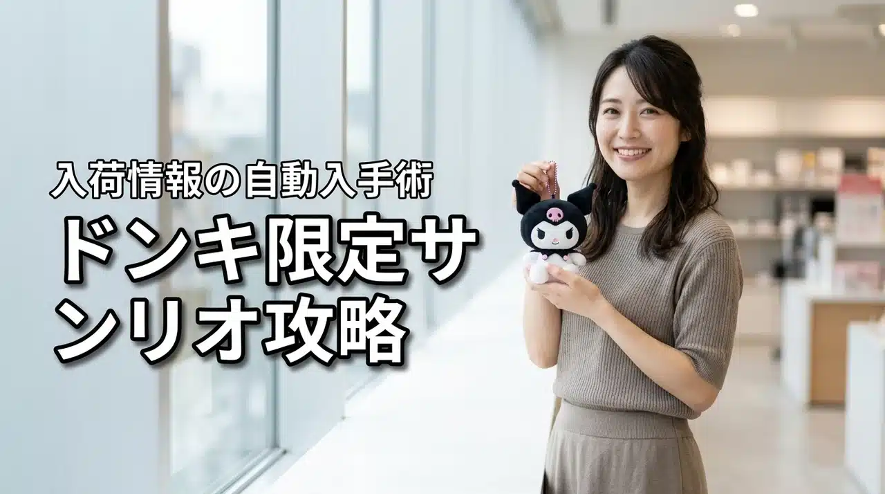 サンリオクジやドンキ限定ガチャを攻略！限定グッズ＆入荷情報の自動入手術とは（記事のアイキャッチ画像）